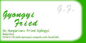 gyongyi fried business card